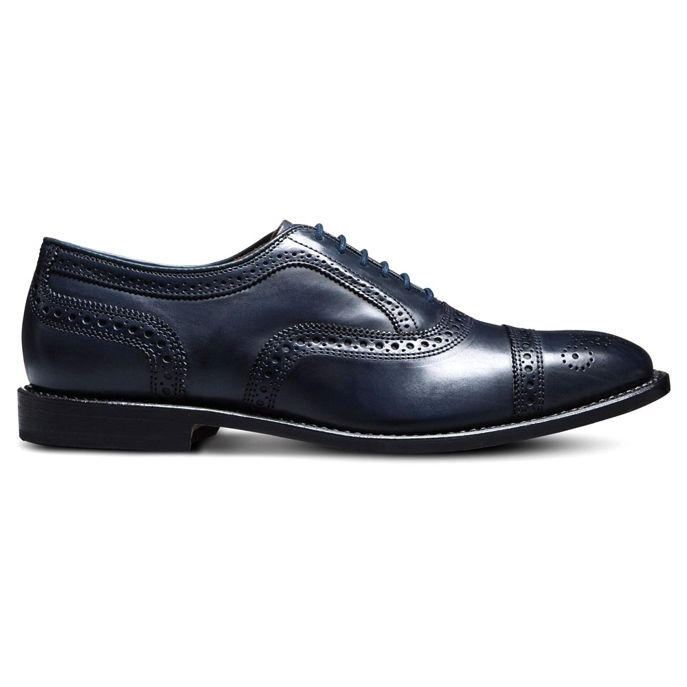Allen Edmonds Strand Leather Cap-toe Oxford Dress Shoe Navy (6895) Image