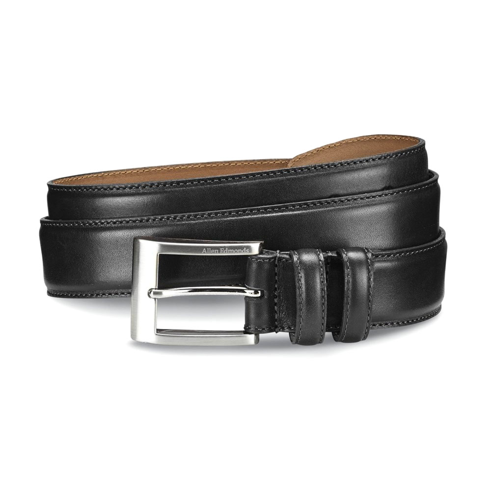 Allen Edmonds Wide Basic Dress Leather Belt Black (39501) Image