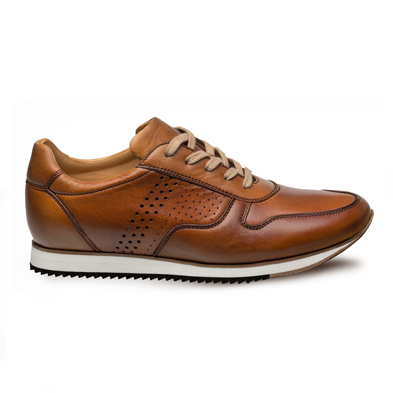 Bacco Bucci Berelli Calfskin Sneaker Tan | MensDesignerShoe.com