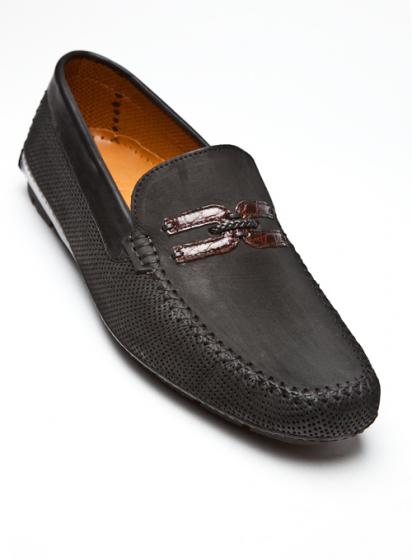 Moreschi Shoes Bellino Perforated Driver in Taupe - MensDesignerShoe.com