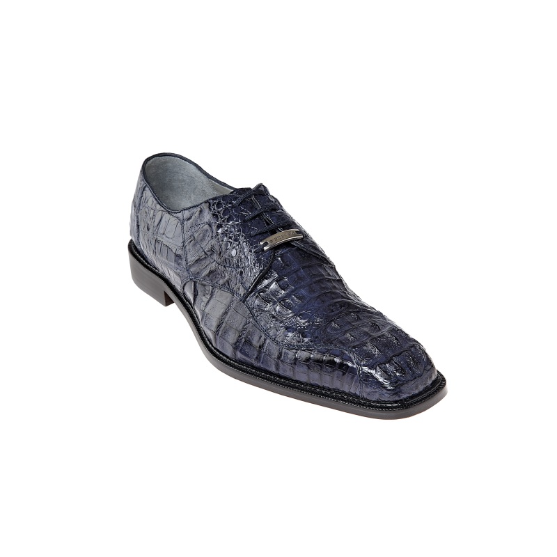 Belvedere Chapo Hornback Shoes Navy | MensDesignerShoe.com