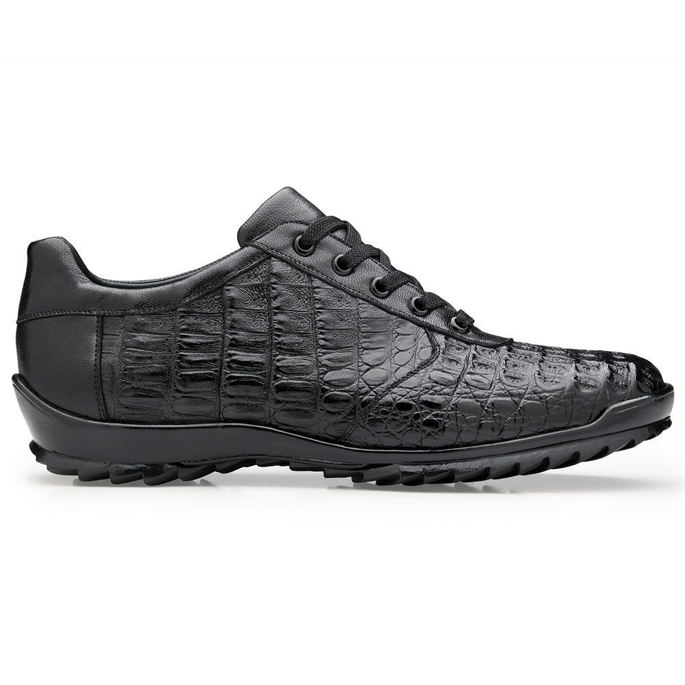 Belvedere Germano Caiman Crocodile Sneakers Black Image