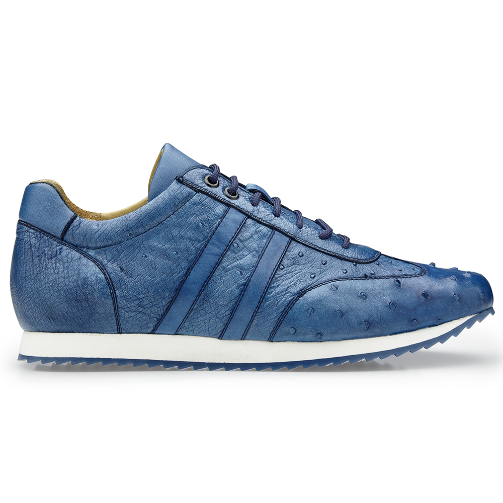 Belvedere Parker Ostrich Leg / Calfskin Sneakers Royal Blue Image