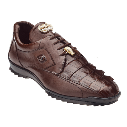 Belvedere Vasco Hornback & Calfskin Sneakers Tabac | MensDesignerShoe.com