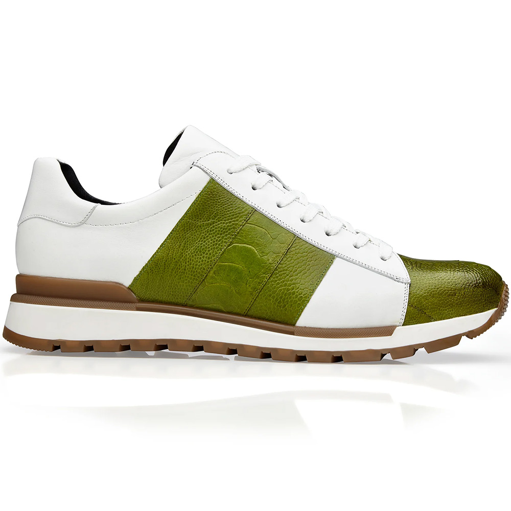 Belvedere Blake Ostrich Sneakers Lime / White Image