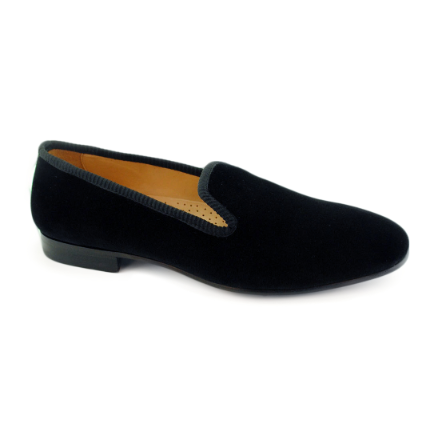Baker Benjes Simpson Velvet Shoes Black | MensDesignerShoe.com