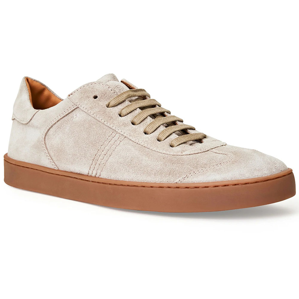 Bruno Magli Bono Suede Lace-up Sneakers Sand Image