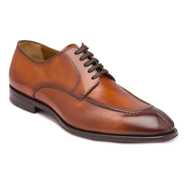 Bruno Magli Livio 5 Eyelet Derby Shoes Cognac | MensDesignerShoe.com