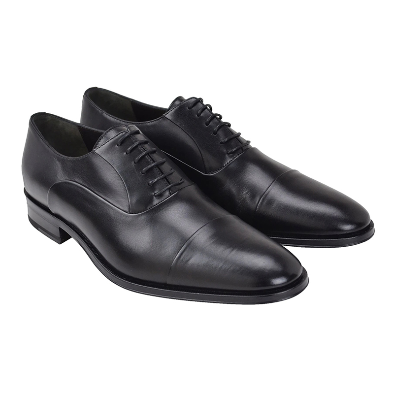 Bruno Magli Maioco Nappa Cap Toe Shoes Black | MensDesignerShoe.com