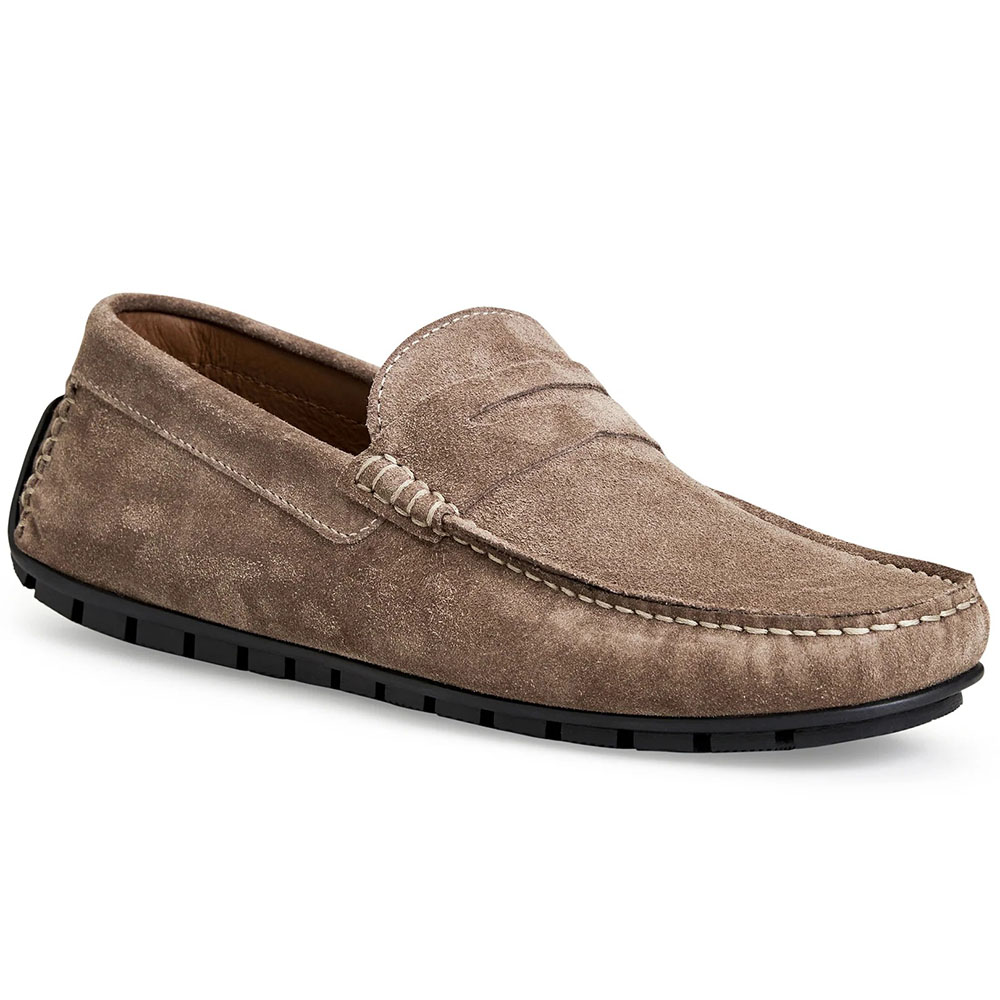 Bruno Magli Xane Suede Casual Slip-on Driving Moccasin Taupe Image