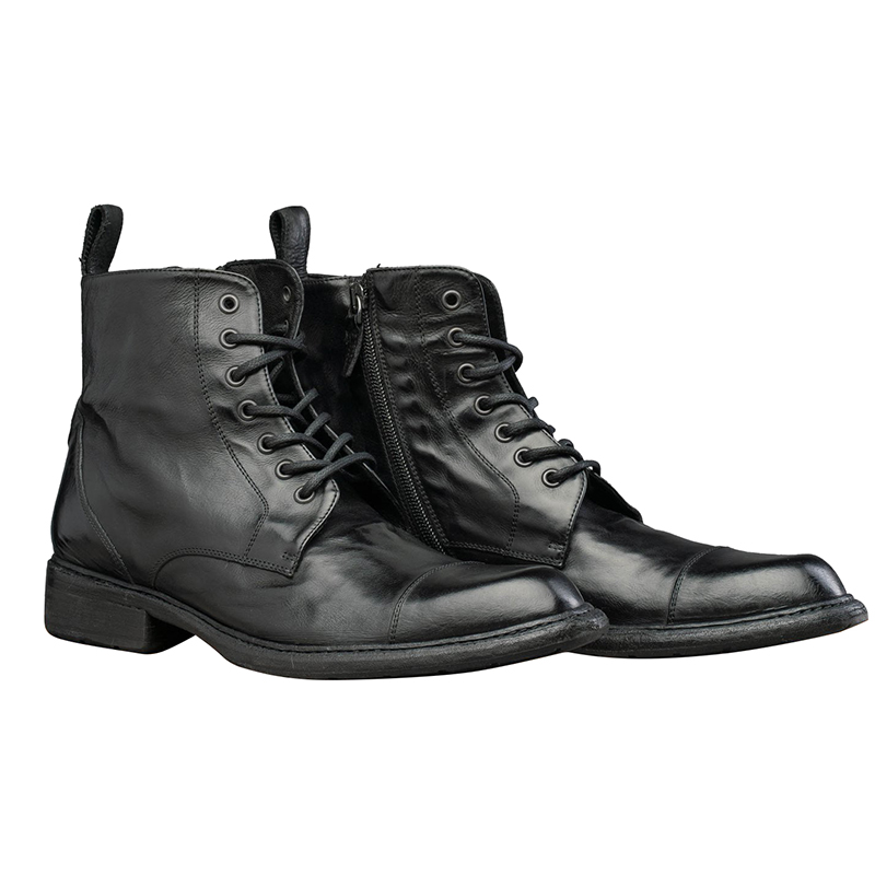 Calzoleria Toscana Q549 Combat Boots Black | MensDesignerShoe.com