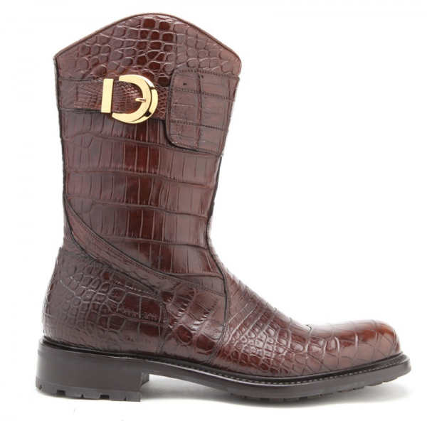 Caporicci Alligator Boots Gold | MensDesignerShoe.com