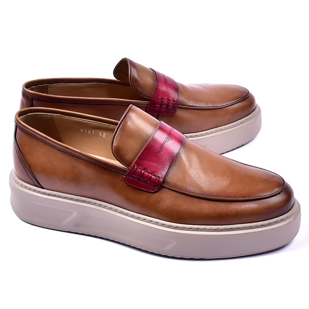 Corrente 6121 Casual Slip-on Shoes Walnut Image