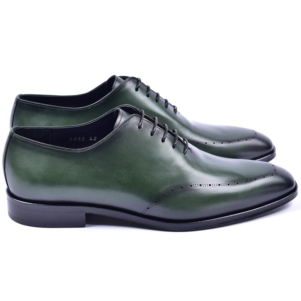 Corrente C0014022-5453N Plain Toe Lace-up Shoes Green Image
