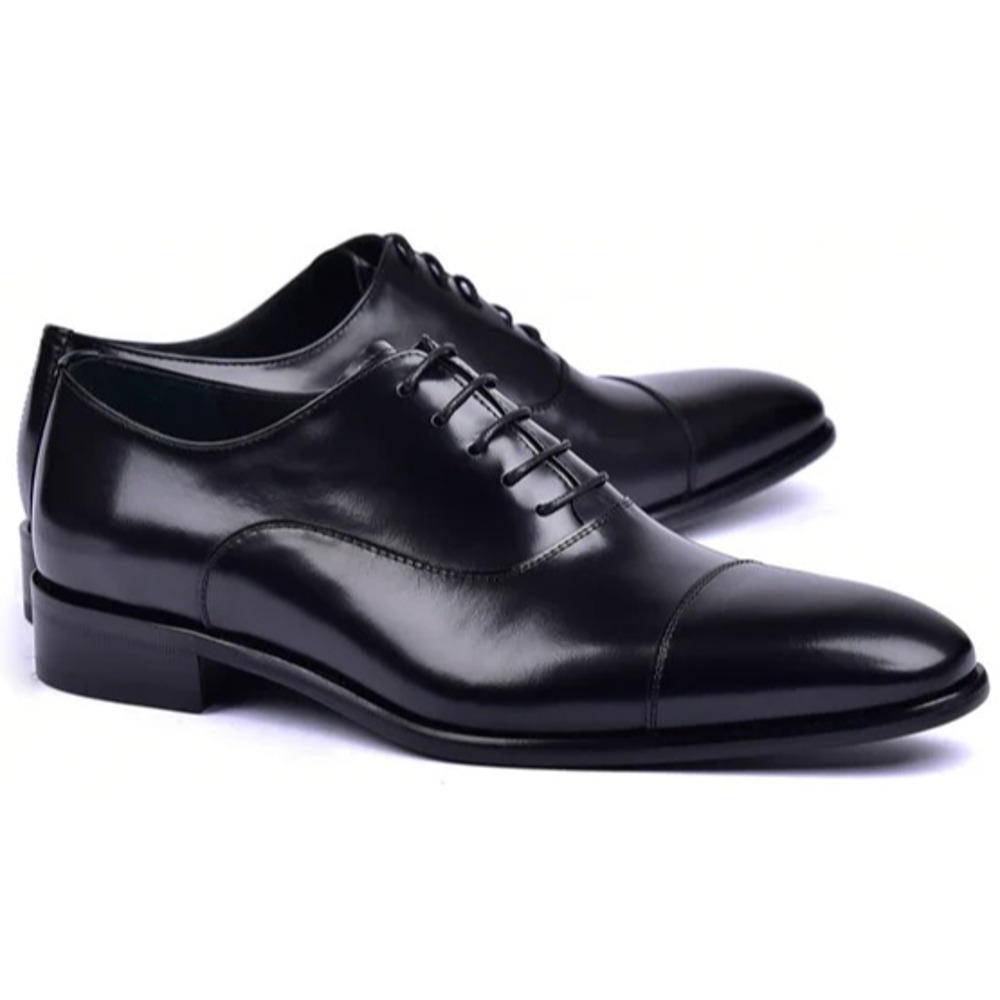 Corrente C0092-6265 Shiny Calfskin Shoes Black Image