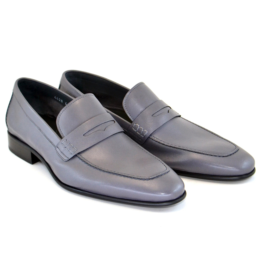Corrente C175-4428-1 Penny Loafers Gray Image