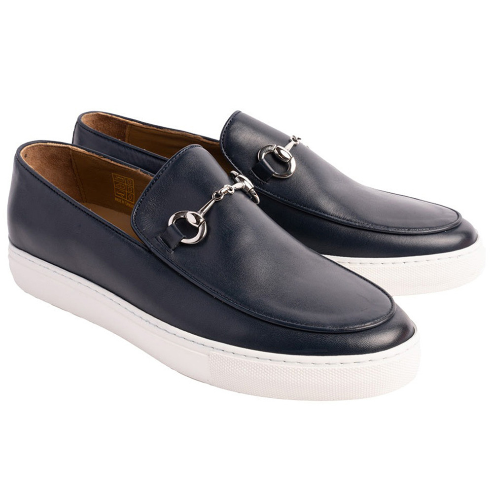 Corrente P000915 Santino Casual Buckle Loafers Navy Image