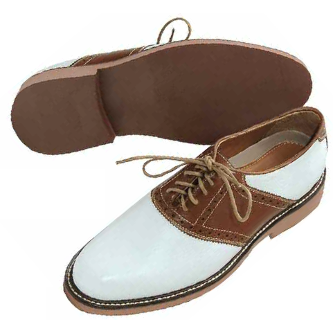 David Spencer Saddle Oxfords White/Tan | MensDesignerShoe.com