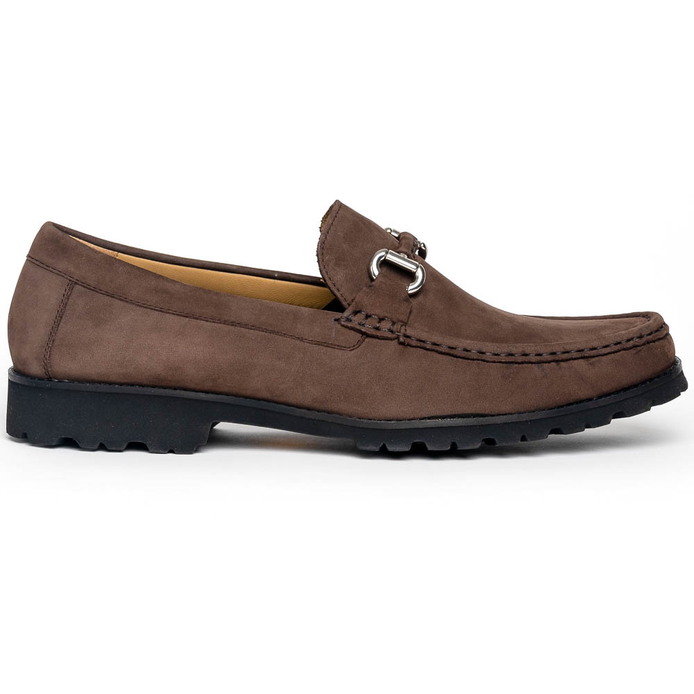Robert Zur Dillon Suede Bit Loafers Chocolate Image