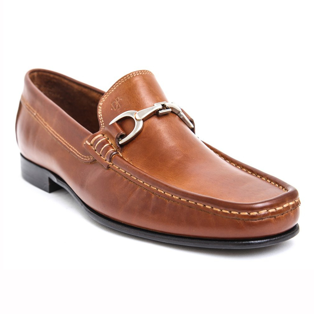 Donald Pliner Darrin Calfskin Loafers Saddle | MensDesignerShoe.com