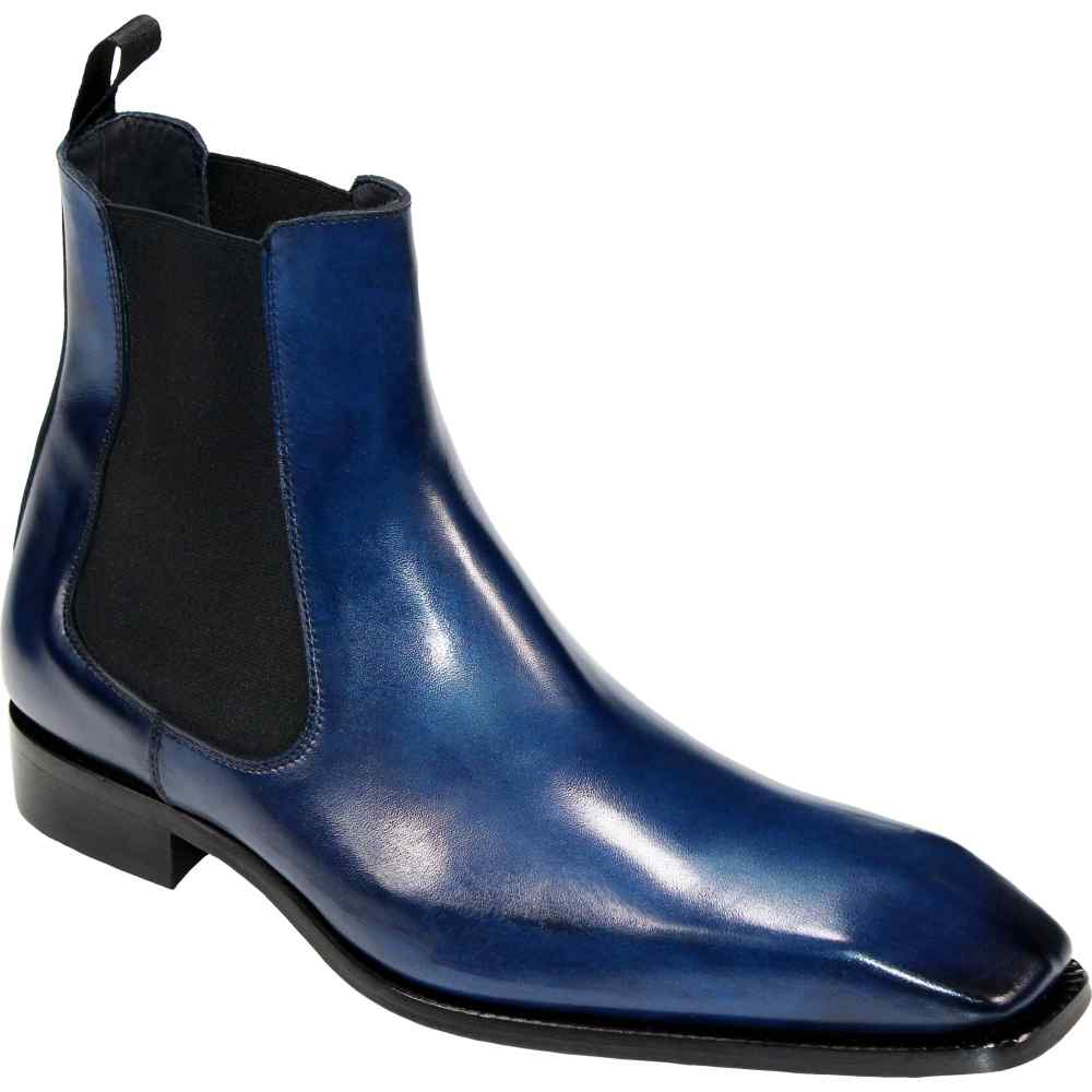 Duca by Matiste Empoli Genuine Leather Boots Blue Image