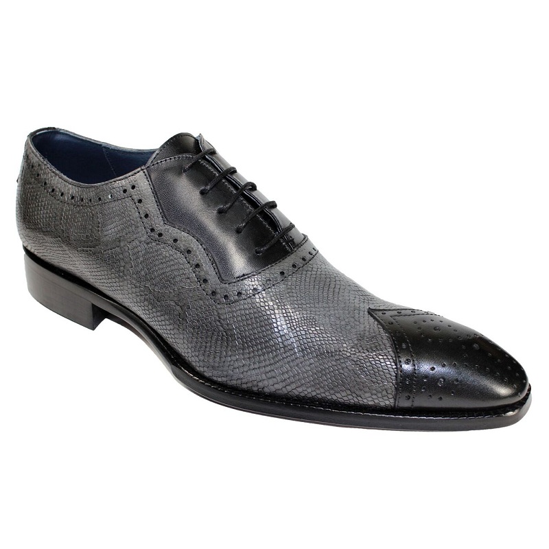 Duca by Matiste Cap Toe Shoes Black / Grey Image
