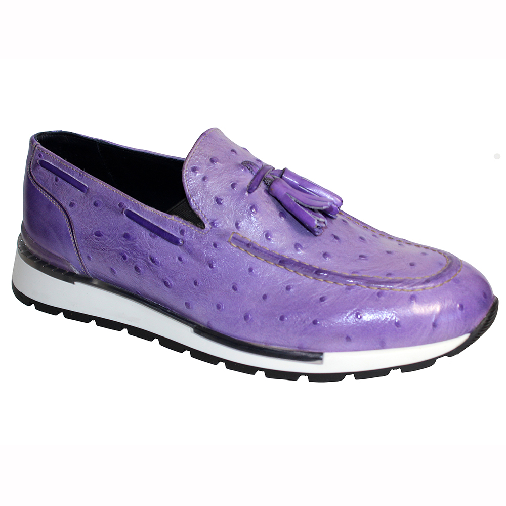 Duca by Matiste Pavia Ostrich Print Shoes Lavender Image