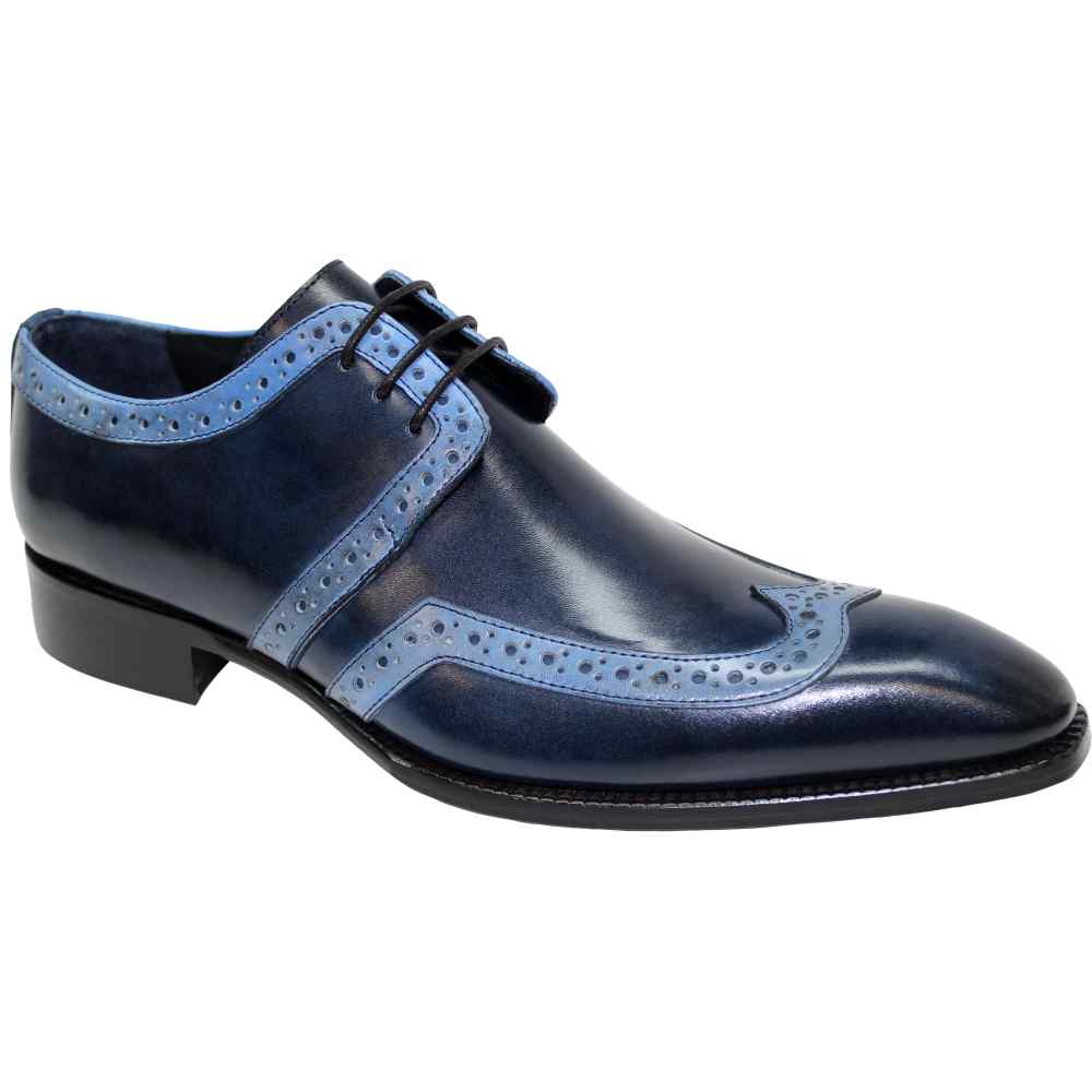 Duca by Matiste Savona Genuine Leather Shoes Navy/ Light Blue Image