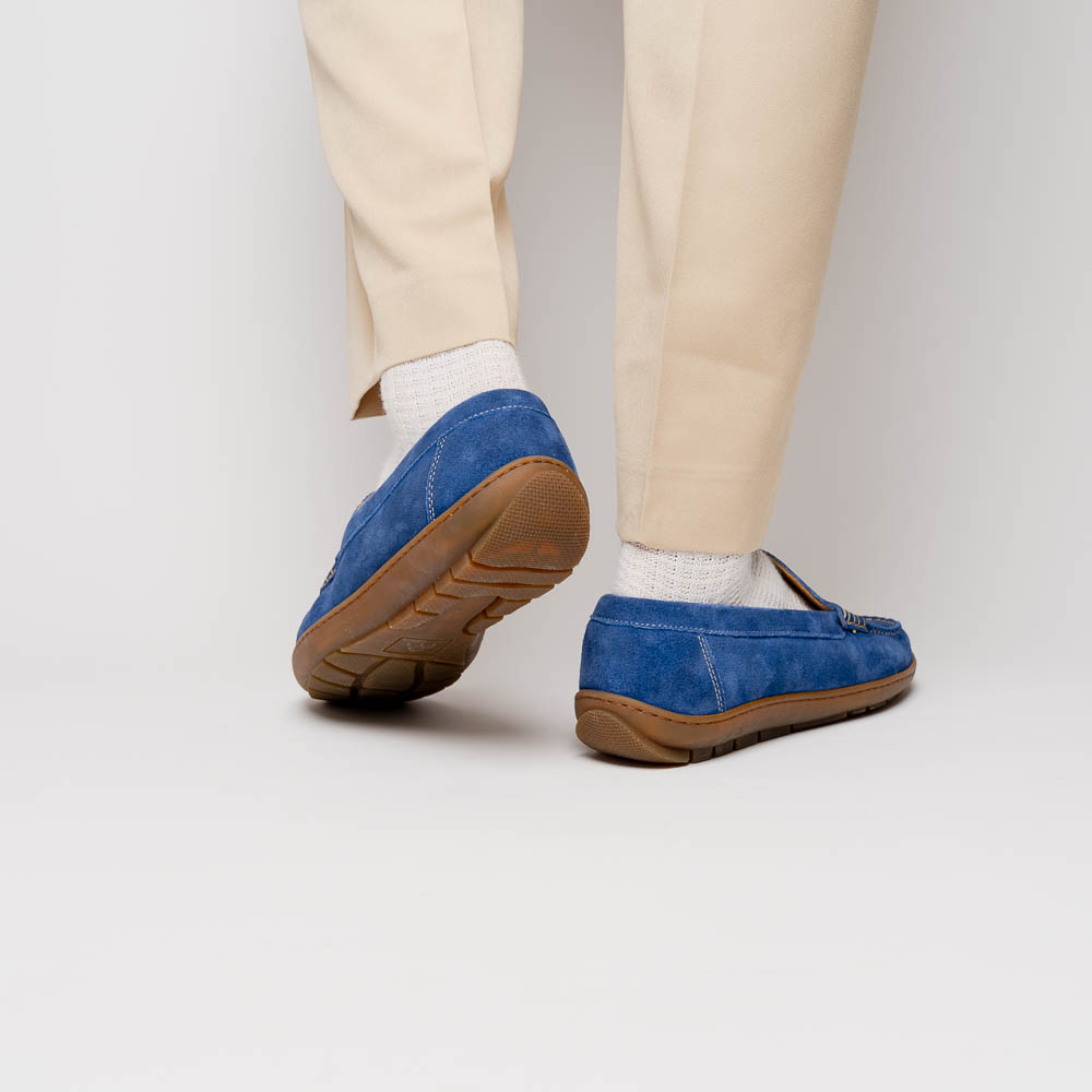 Payne Edmond Suede Loafers Blue | MensDesignerShoe.com