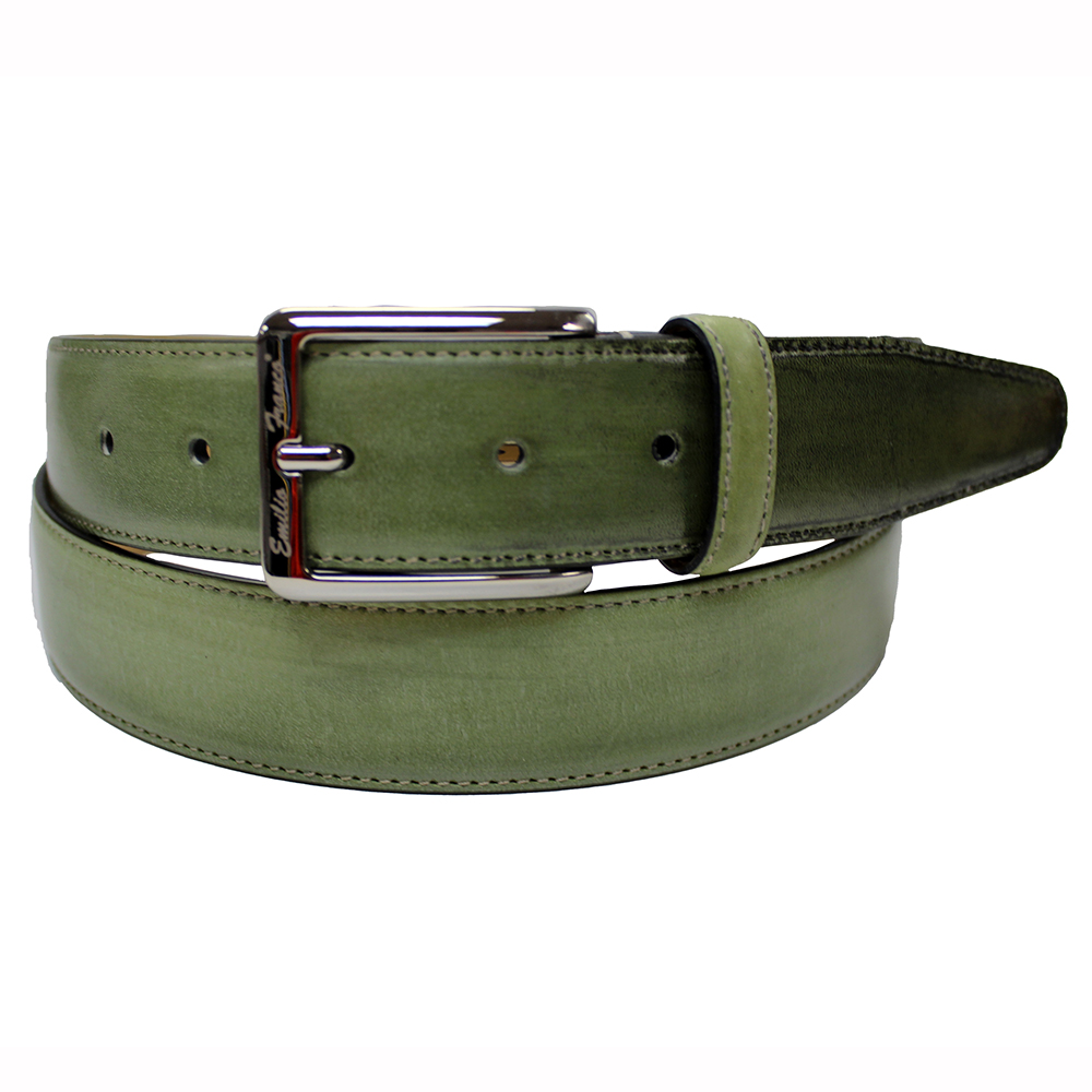 Emilio Franco 201 Leather Belt Olive Image