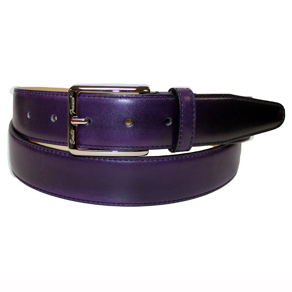 Emilio Franco 201 Leather Belt Purple Image