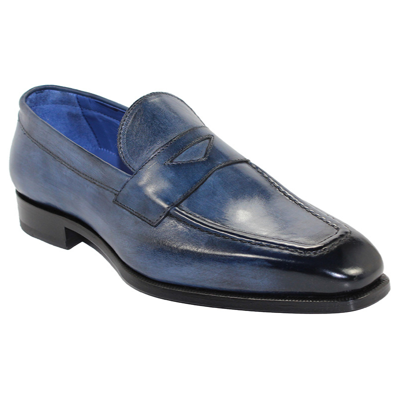 Emilio Franco Alessio Navy Shoes | MensDesignerShoe.com
