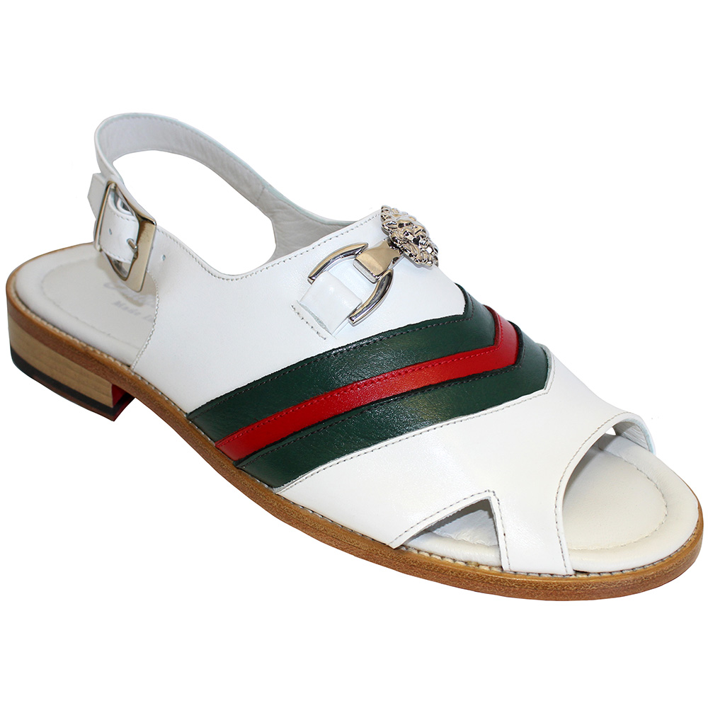 Emilio Franco Couture EF113 Sandals White / Red / Green Image
