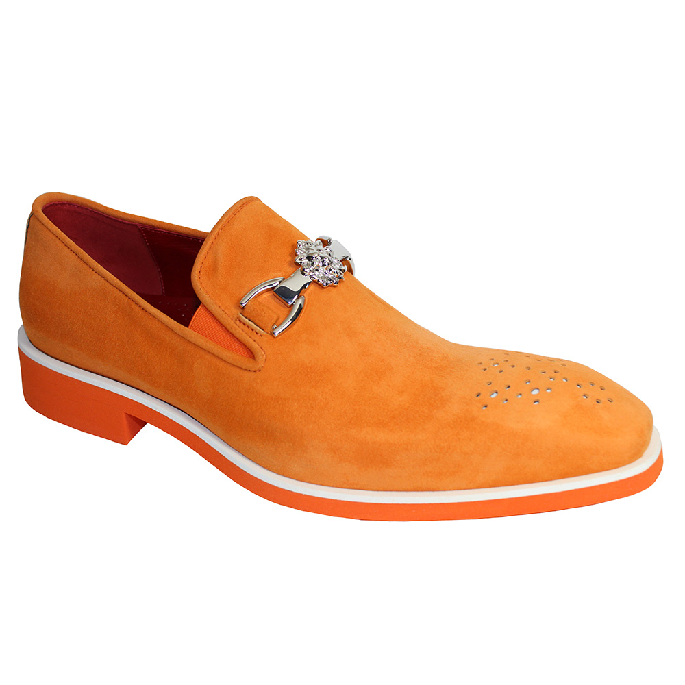 Emilio Franco Couture EF13F Suede Shoes Orange Image