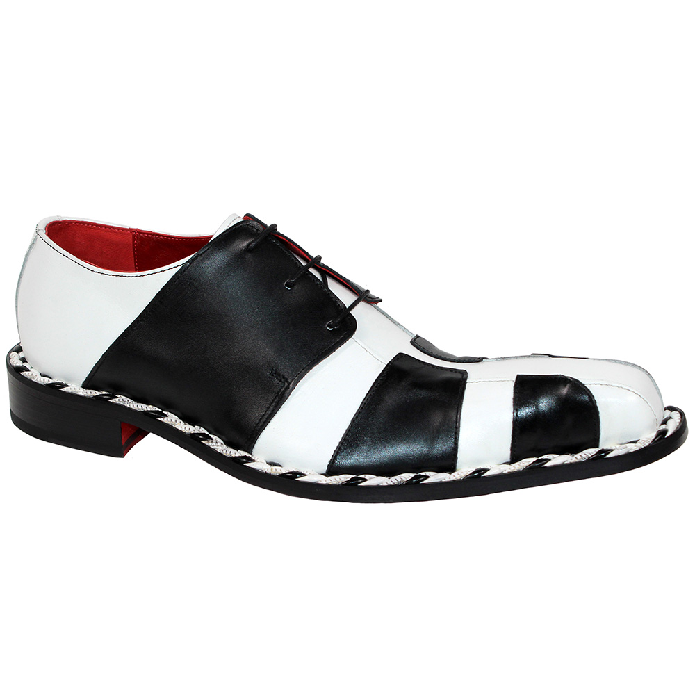 Emilio Franco Couture EF335 Calfskin Shoes Black / White Image