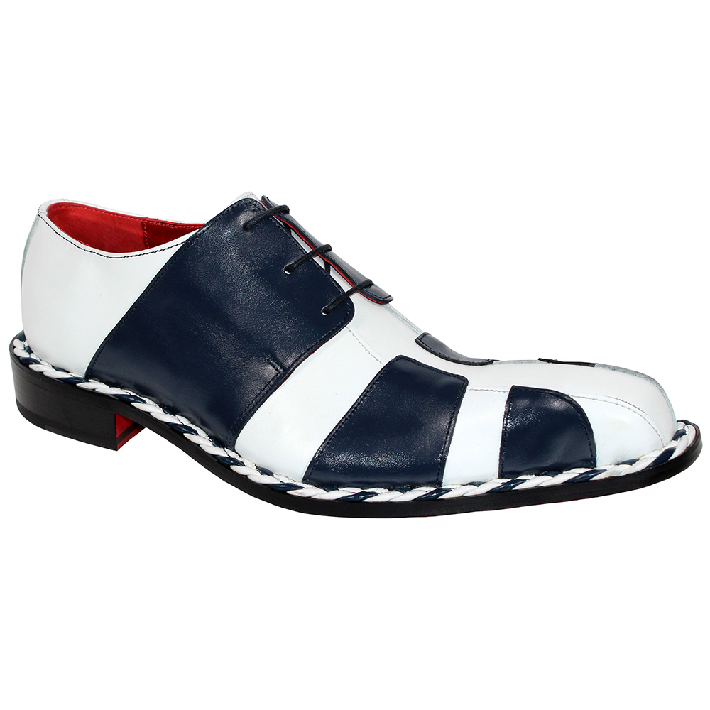 Emilio Franco Couture EF335 Calfskin Shoes Navy / White Image