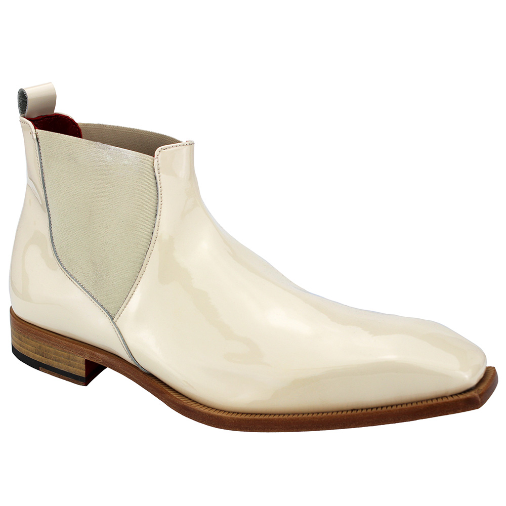Emilio Franco Leonardo Patent Boots Cream Image