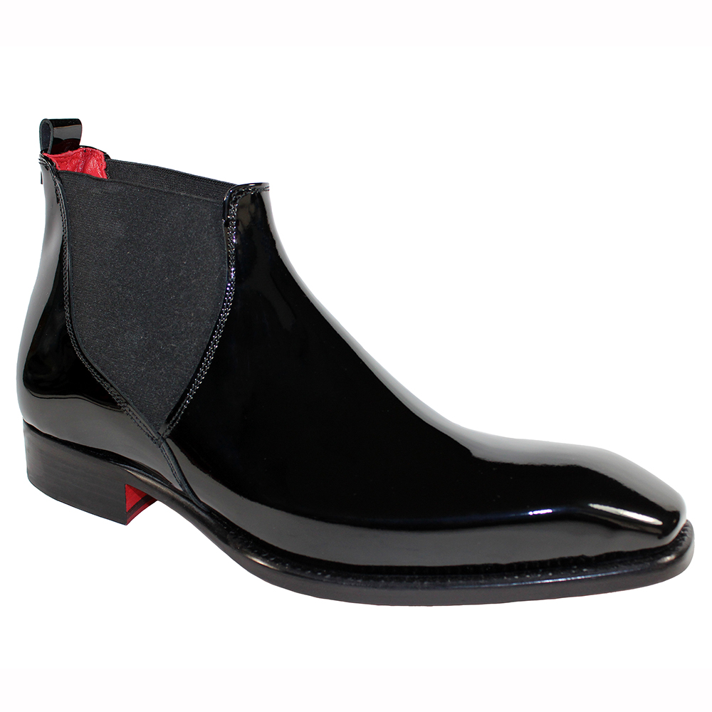 Emilio Franco Leonardo Patent Leather Boots Black Image