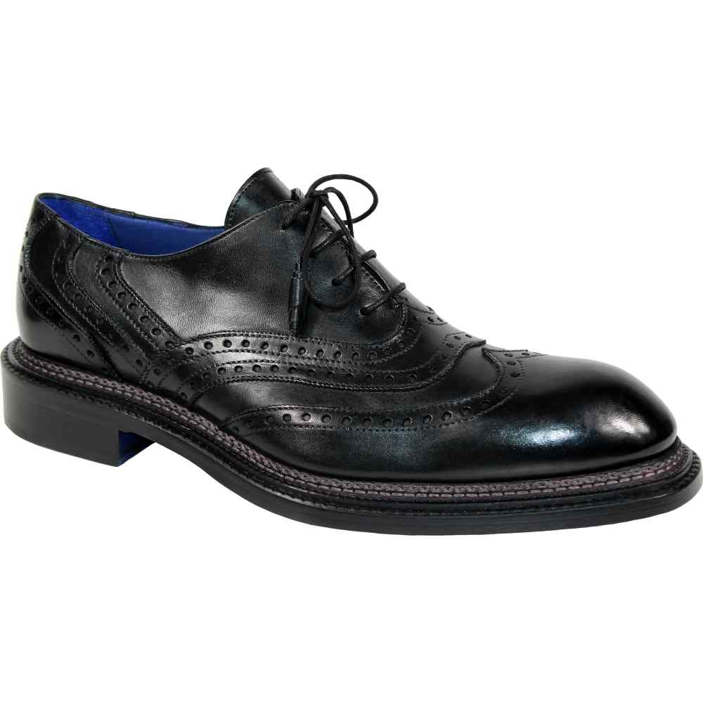 Emilio Franco Mattia Genuine Leather Shoes Black Image