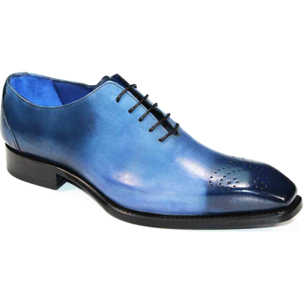 Emilio Franco Valerio Genuine Leather Shoes Navy/ Light Blue Image
