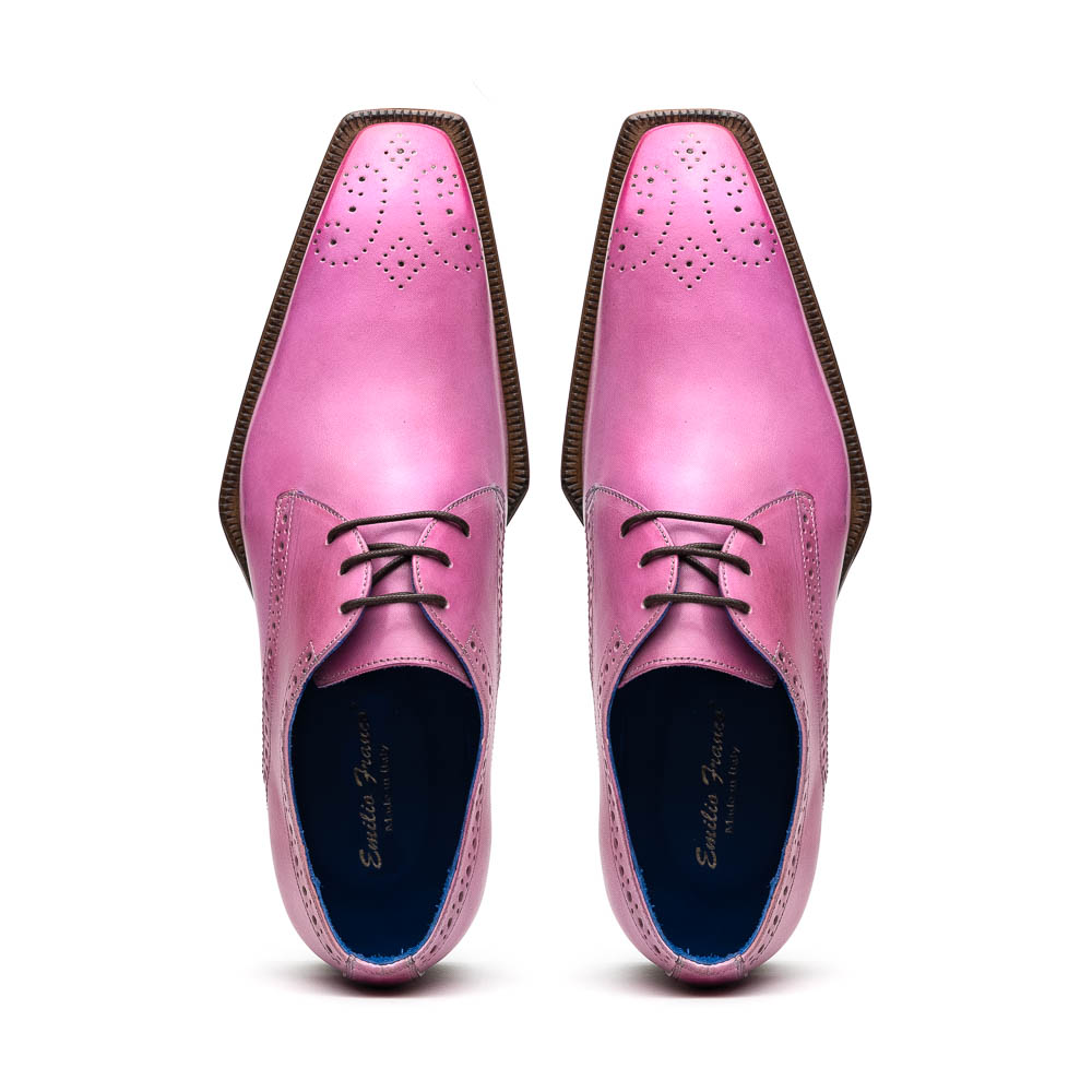 Emilio Franco Fausto Shoes Pink | MensDesignerShoe.com