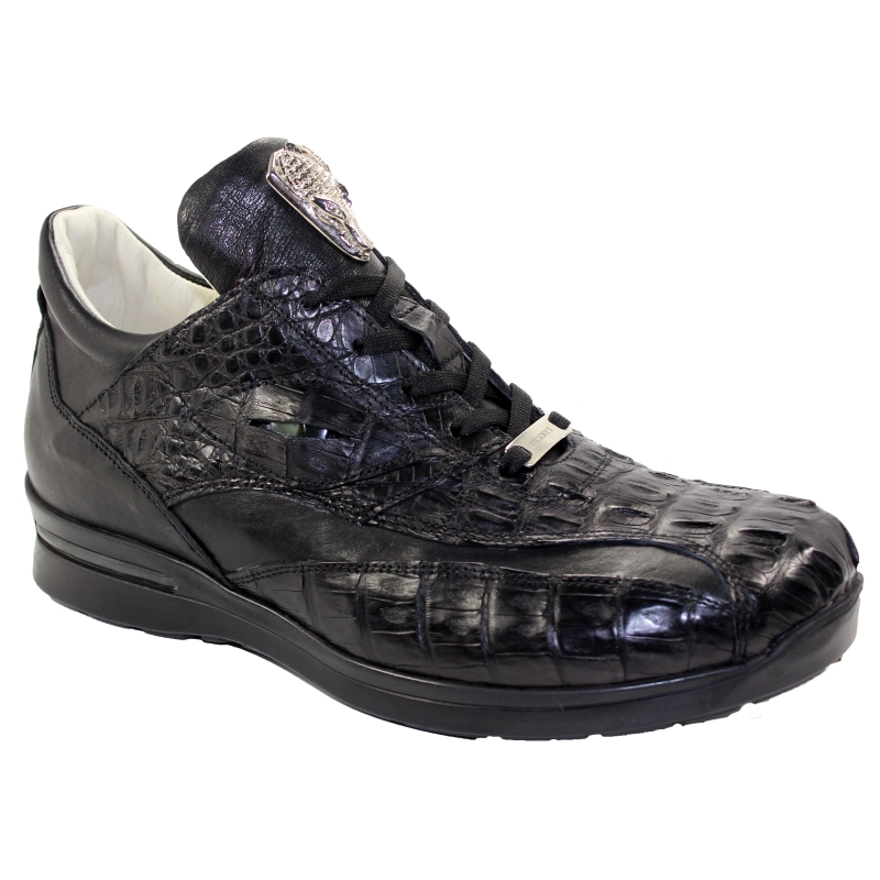 Fennix 3044 Hornback & Calf Sneakers Black | MensDesignerShoe.com
