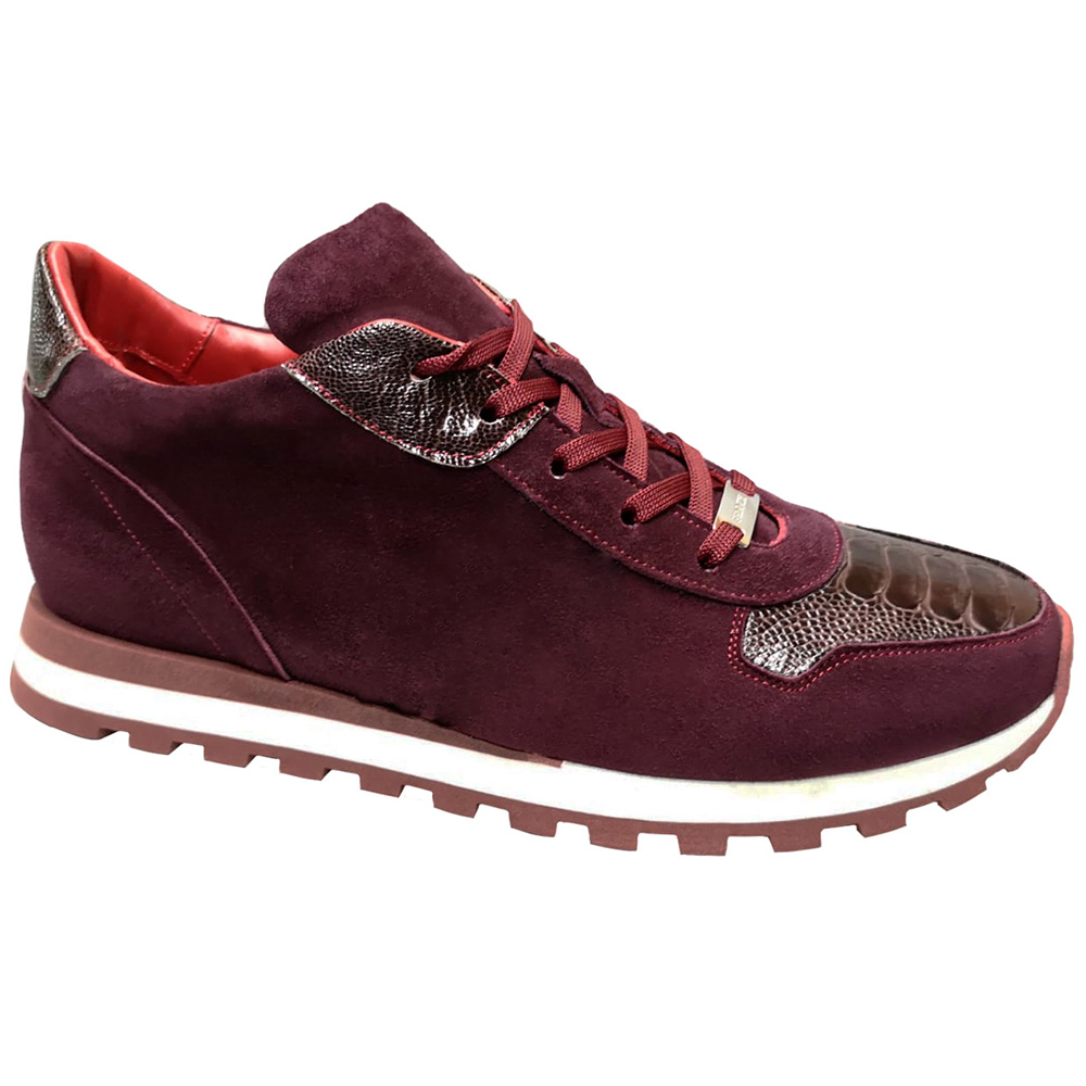 Fennix Chase Suede / Ostrich Sneakers Burgundy Image