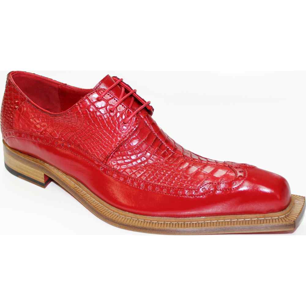 Fennix Finley Genuine Alligator/ Leather Shoes Red Image