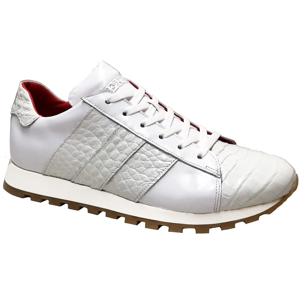 Fennix Toby Alligator / Calfskin Sneakers White Image