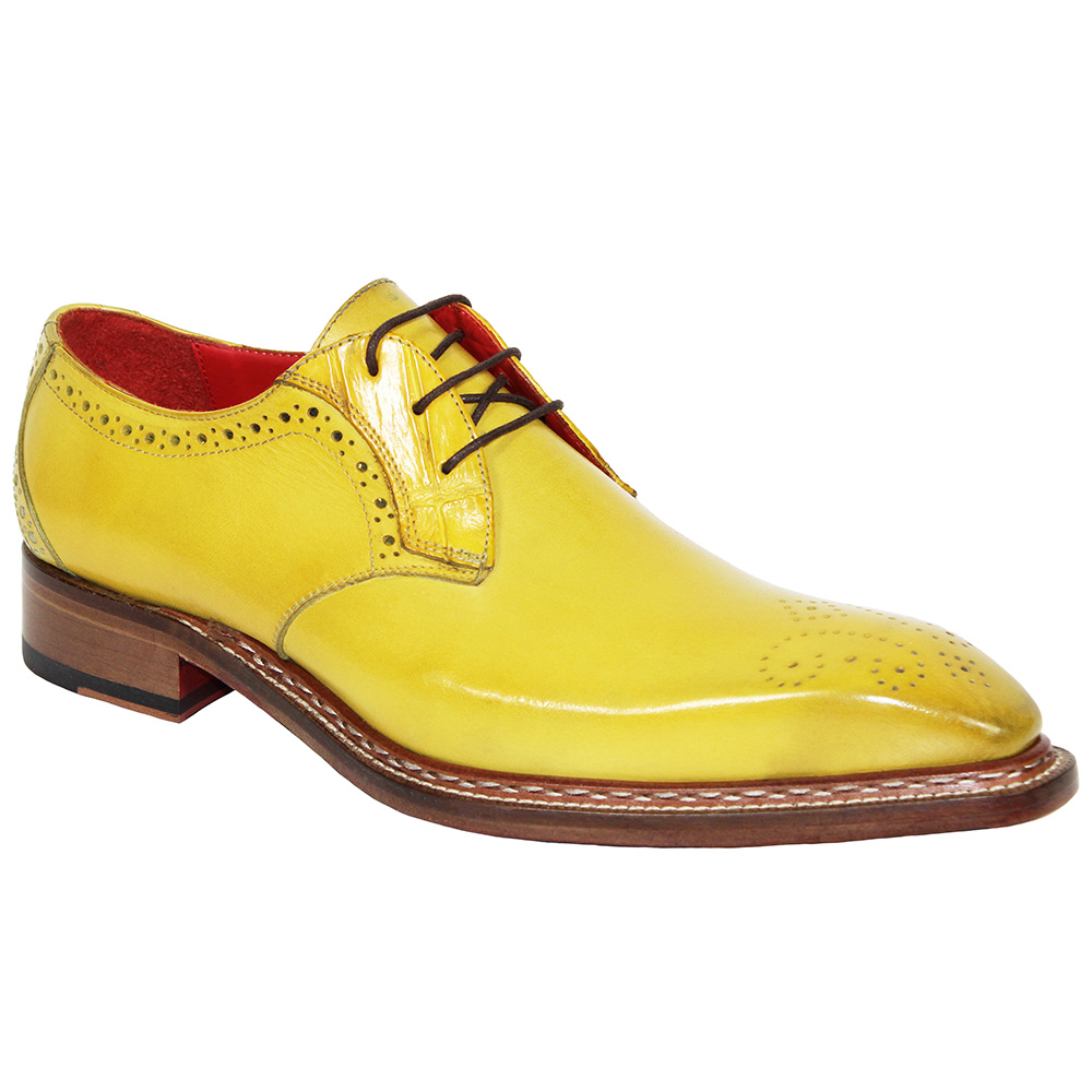 Fennix Tyler Calfskin / Genuine Alligator Shoes Yellow Image