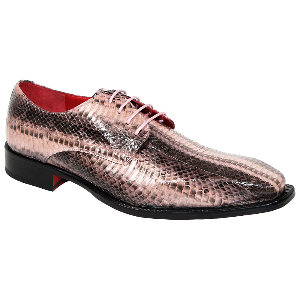 Fennix Zachary Genuine Snakeskin Shoes Pink Multi Image