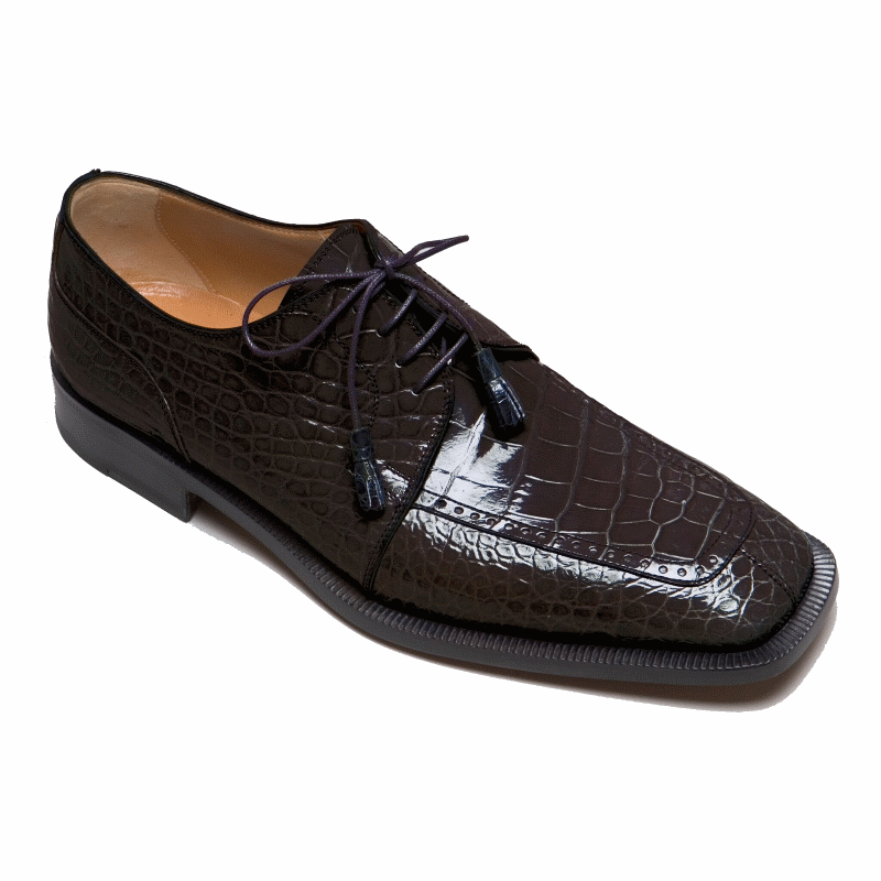 Ferrini 3678 Alligator Square Toe Shoes Black Image