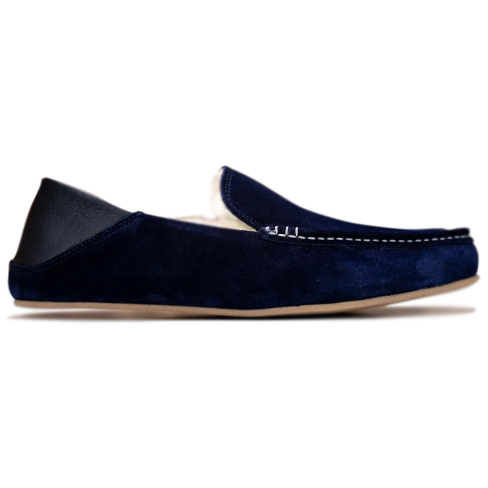 G. Brown Flake-403 Suede Slippers Blue Image