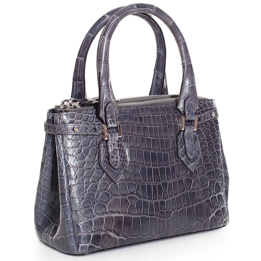 Gracen Juliette Nile Crocodile Women's Handbag Gray Image